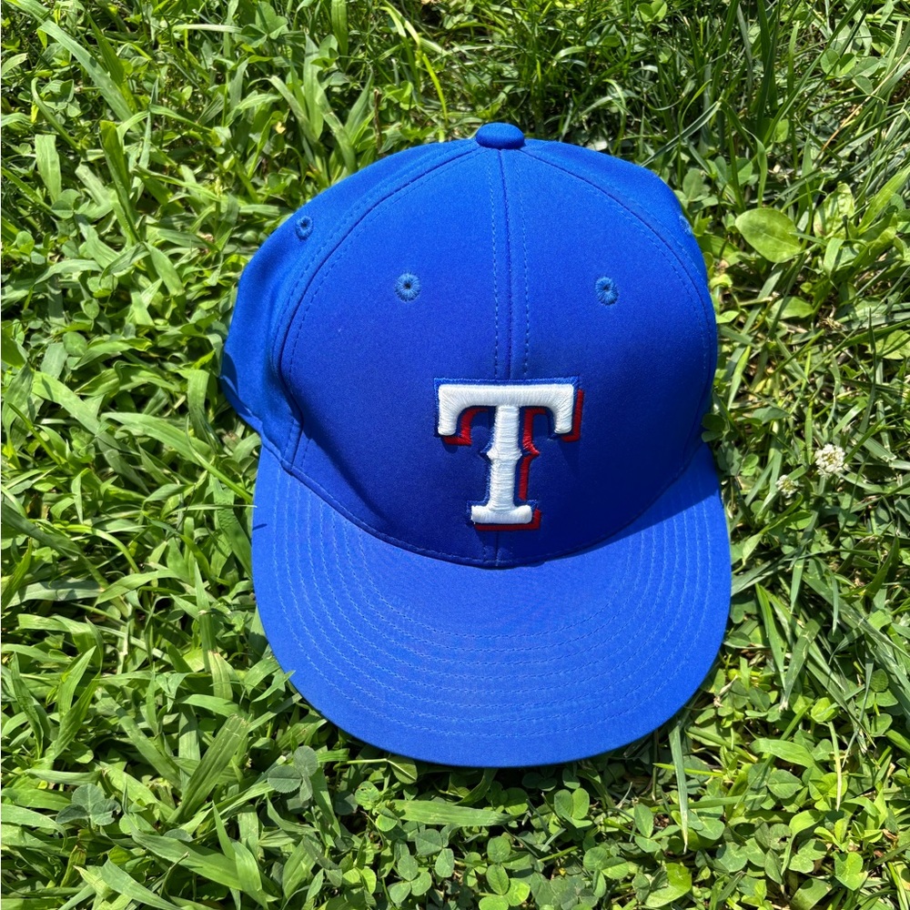 Vibrant Blue Kids Cap with Embroidered T